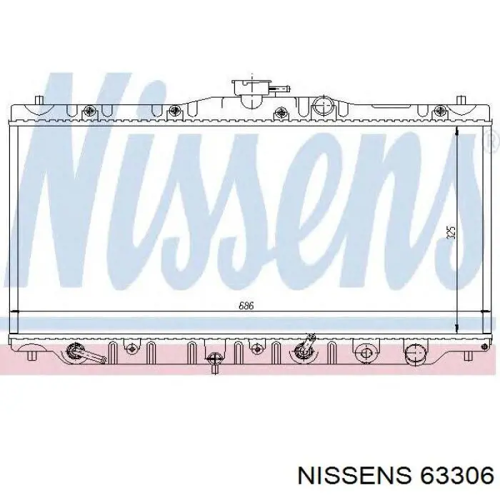 Радиатор охлаждения двигателя Nissens 63306 цена, от 121.23 USD