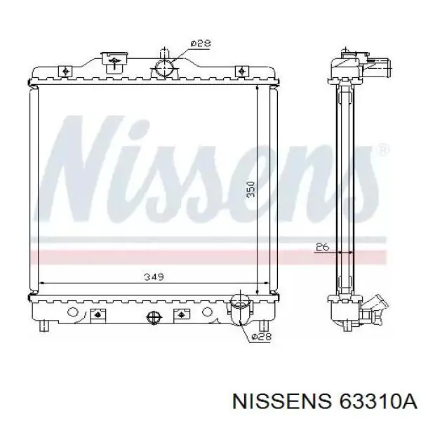 63310A Nissens радиатор