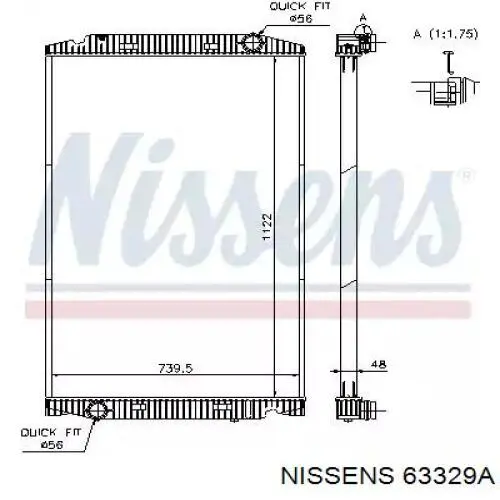 Радиатор 63329A Nissens