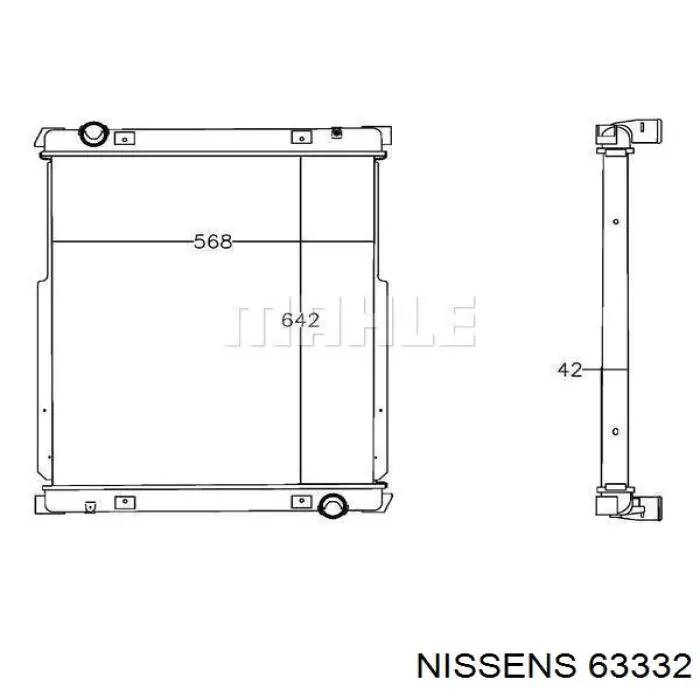 Радиатор 63332 Nissens