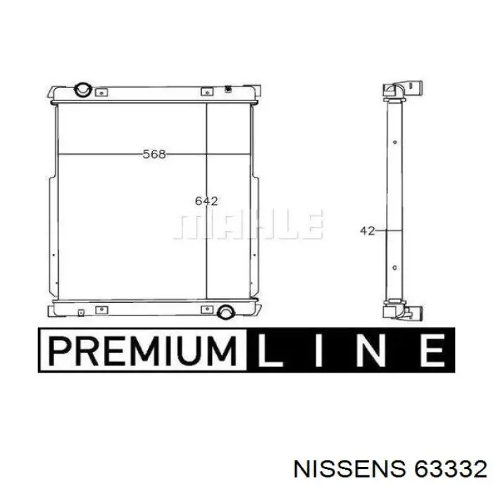 Радиатор охлаждения двигателя Nissens 63332 цена, от 258.33 USD