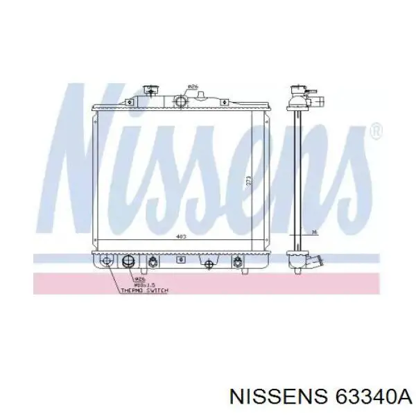 Радиатор 63340A Nissens