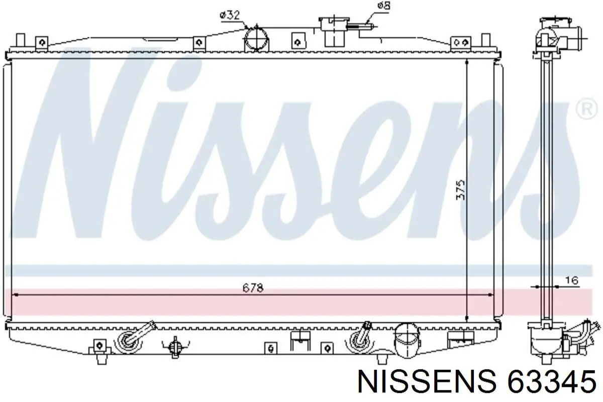 Радиатор 63345 Nissens