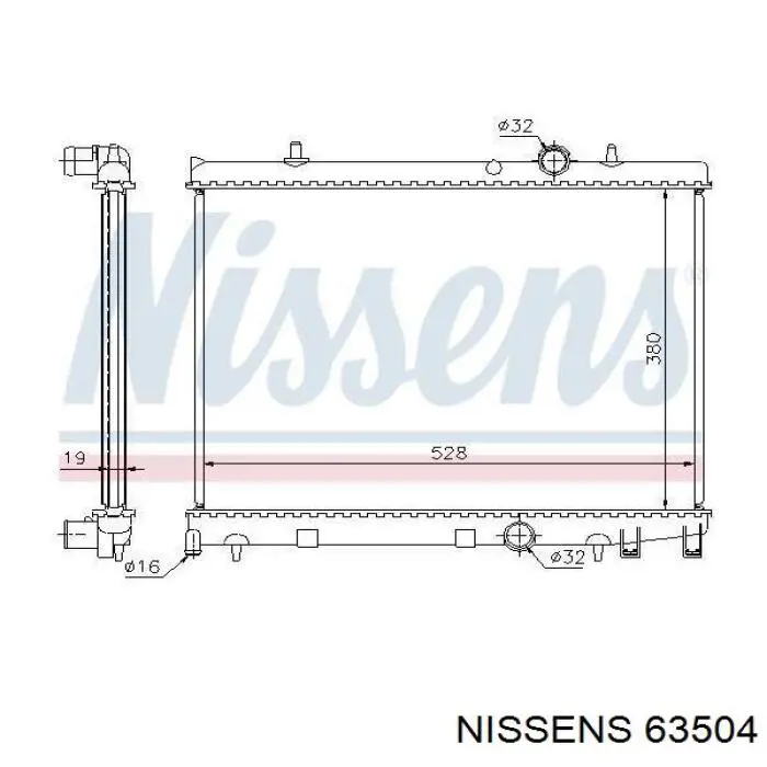 Радиатор 63504 Nissens