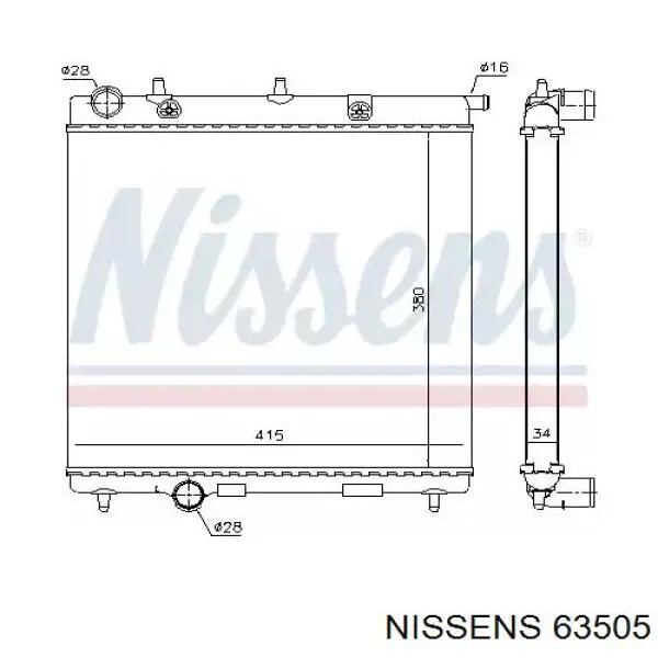 63505 Nissens радиатор