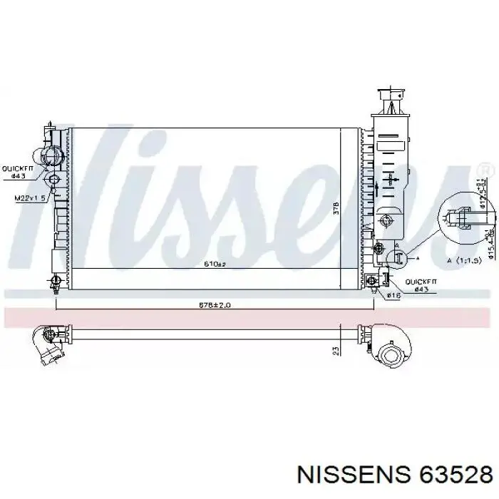 Радиатор 63528 Nissens