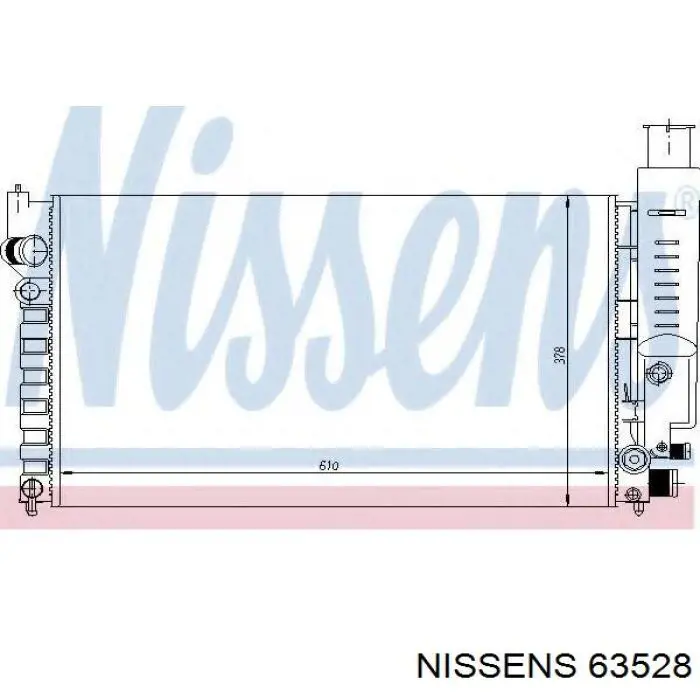 Радиатор охлаждения двигателя Nissens 63528 цена, от 84.79 USD