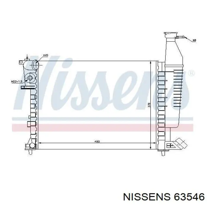 63546 Nissens радиатор