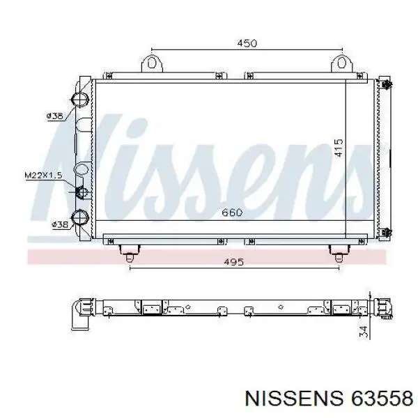 63558 Nissens радиатор