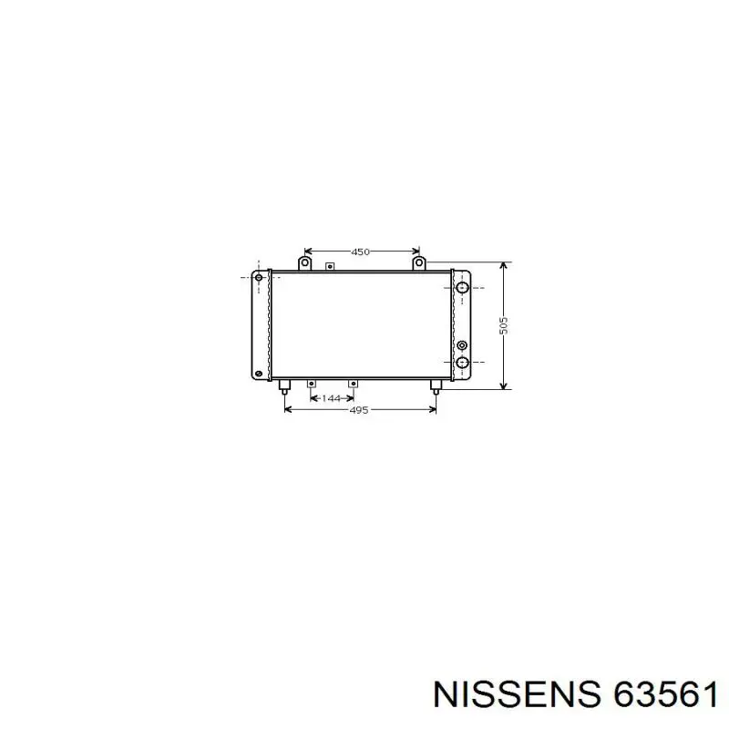 Radiador refrigeración del motor 63561 Nissens
