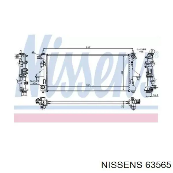 63565 Nissens радиатор
