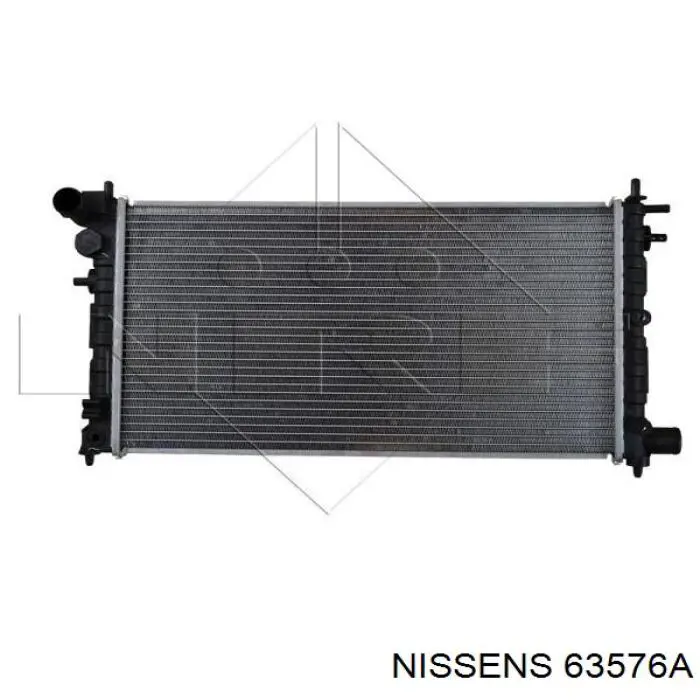 Radiador refrigeración del motor 63576A Nissens