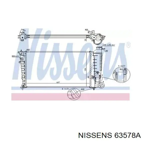 63578A Nissens радиатор