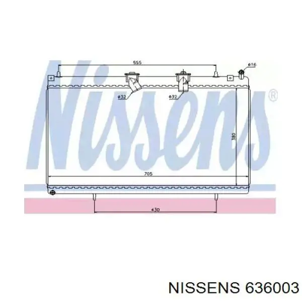 636003 Nissens радиатор