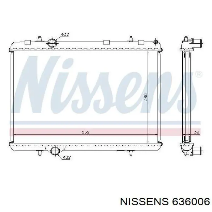 636006 Nissens радиатор