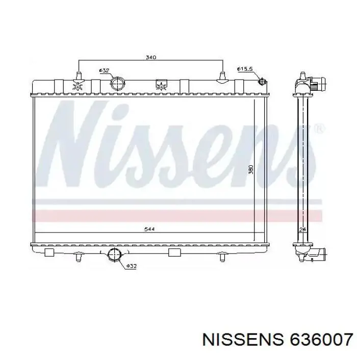 636007 Nissens радиатор