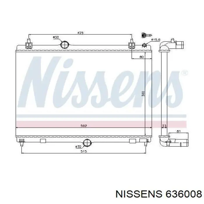 636008 Nissens радиатор