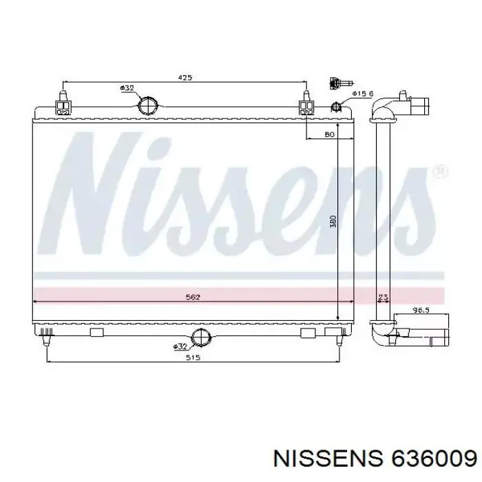 636009 Nissens радиатор