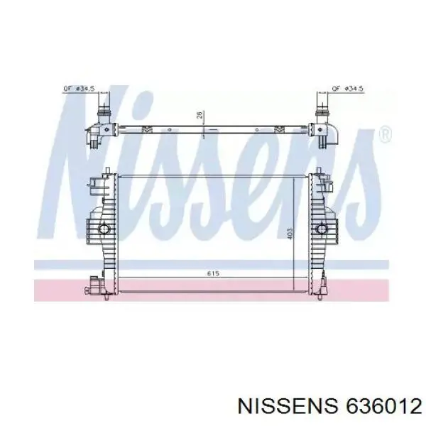 636012 Nissens радиатор