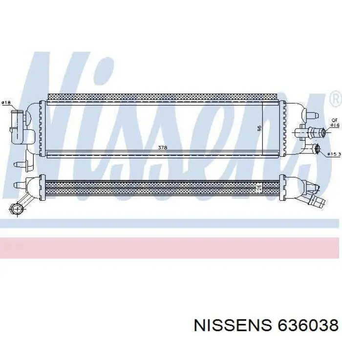 Радиатор охлаждения двигателя Nissens 636038 цена, от 259.18 USD