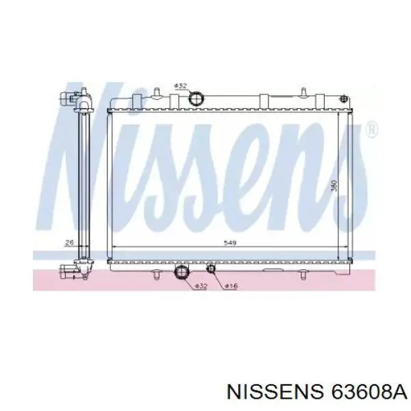 Радиатор 63608A Nissens