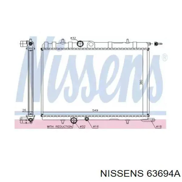 Радиатор 63694A Nissens