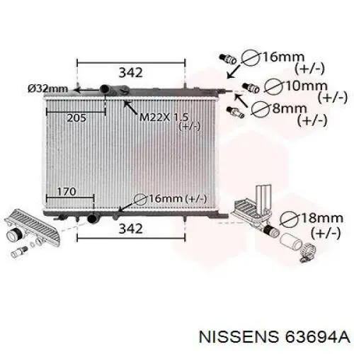 Радиатор 63694A Nissens
