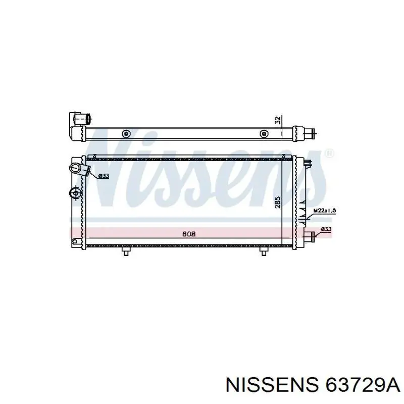 63729A Nissens Радиатор основной