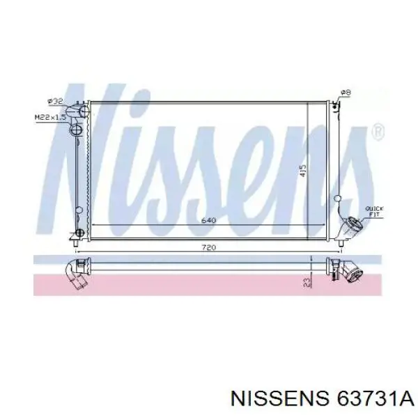 Радиатор 63731A Nissens