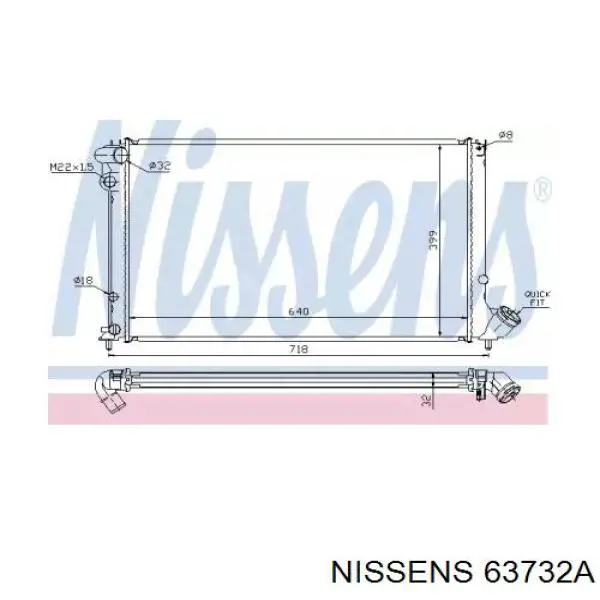 Радиатор 63732A Nissens