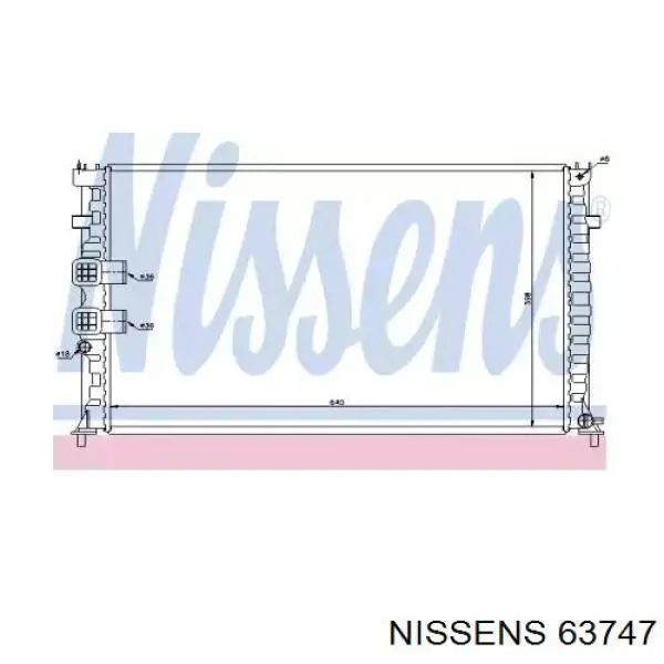 Радиатор охлаждения двигателя Nissens 63747 цена, от 75.73 USD