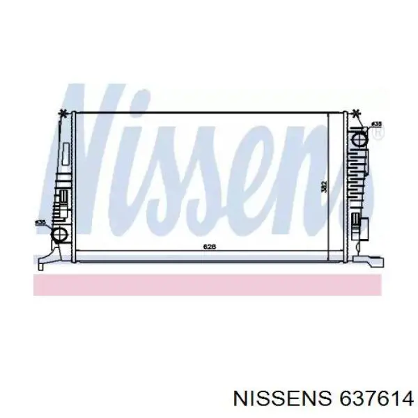 Радиатор охлаждения двигателя Nissens 637614 цена, от 110.77 USD