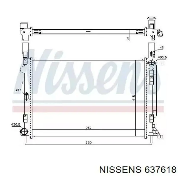 Радиатор 637618 Nissens