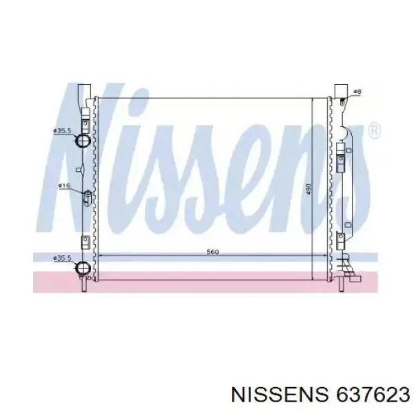 637623 Nissens радиатор