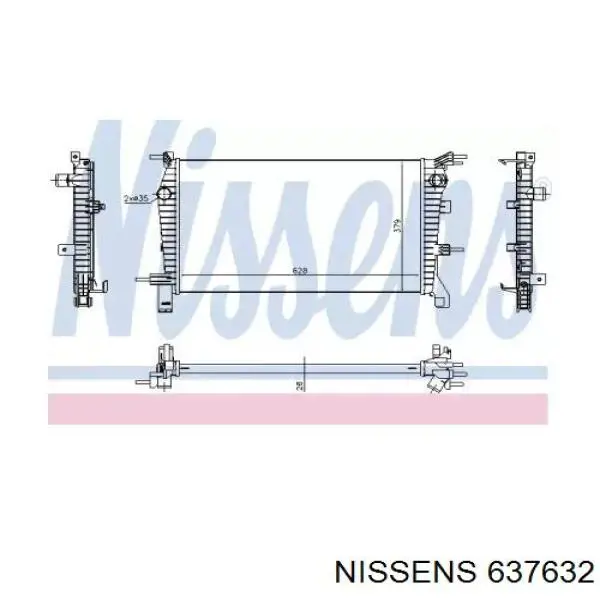 Купить 214100069R Renault (RVI) Радиатор водяной