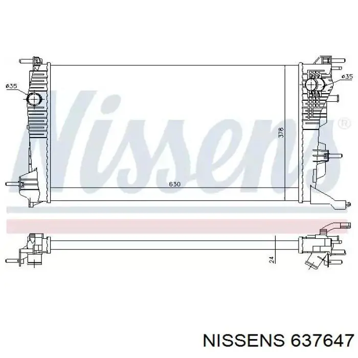 637647 Nissens радиатор