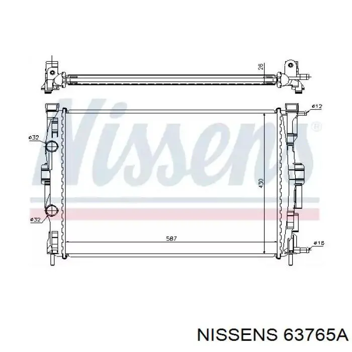 Радиатор 63765A Nissens