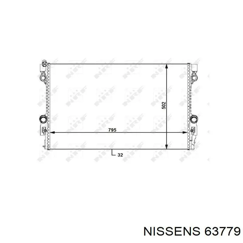 Радиатор охлаждения двигателя Nissens 63779 цена, от 227.77 USD