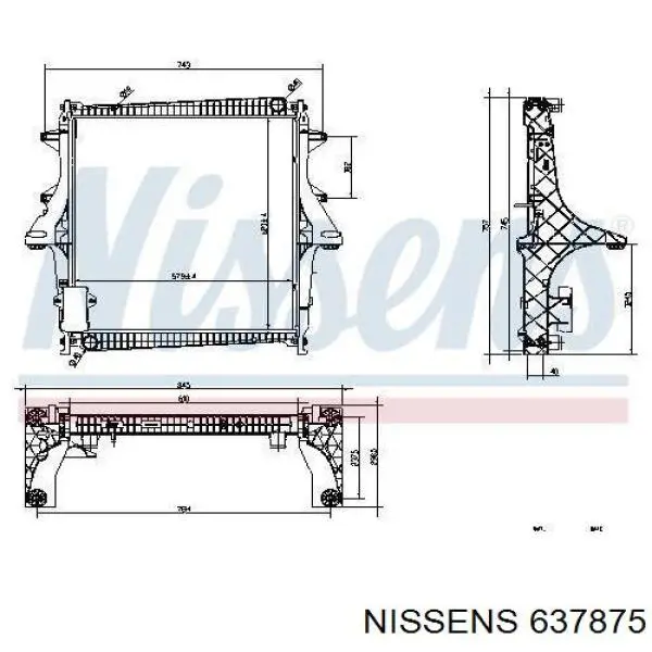 Радиатор 637875 Nissens