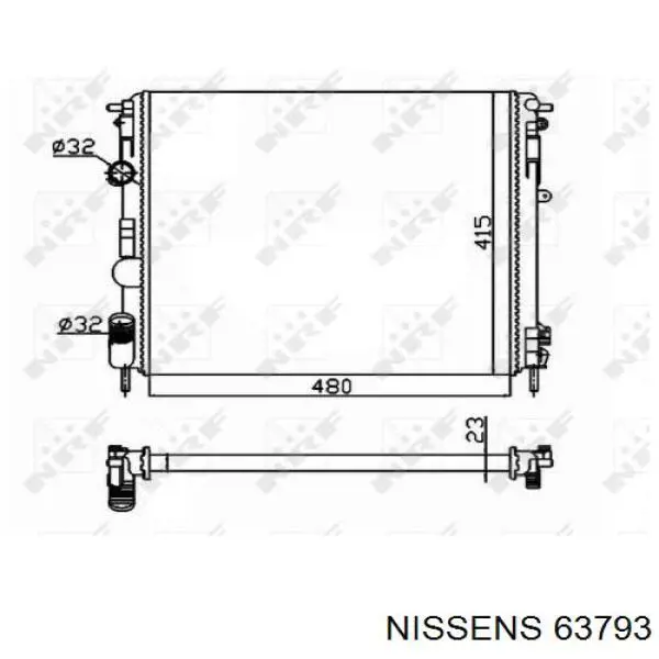 Радиатор 63793 Nissens