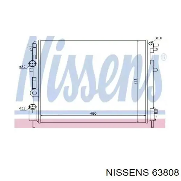 63808 Nissens радиатор