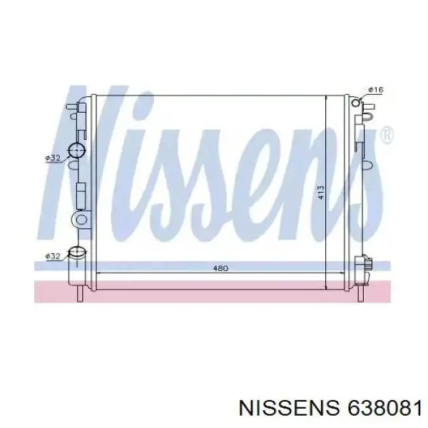 638081 Nissens радиатор