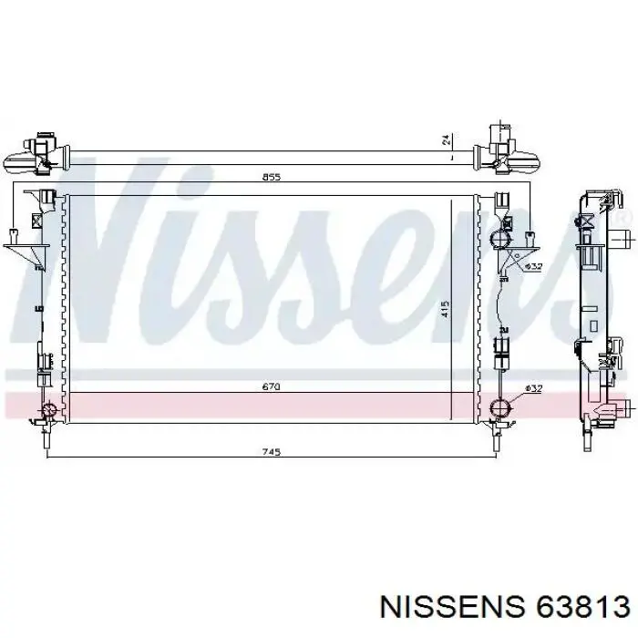 63813 Nissens радиатор