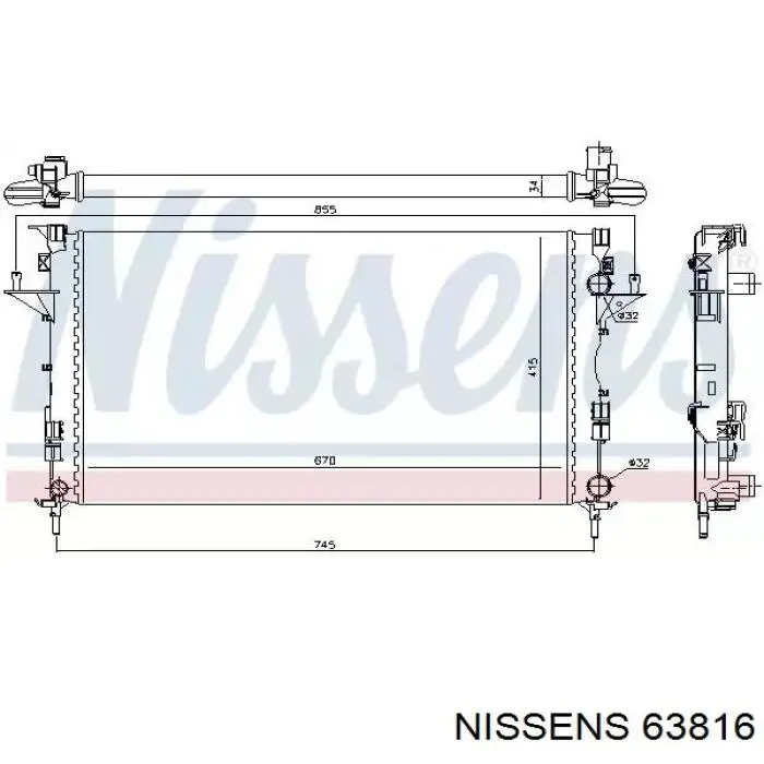 63816 Nissens радиатор