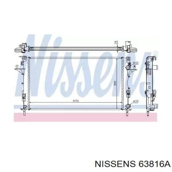 63816A Nissens радиатор