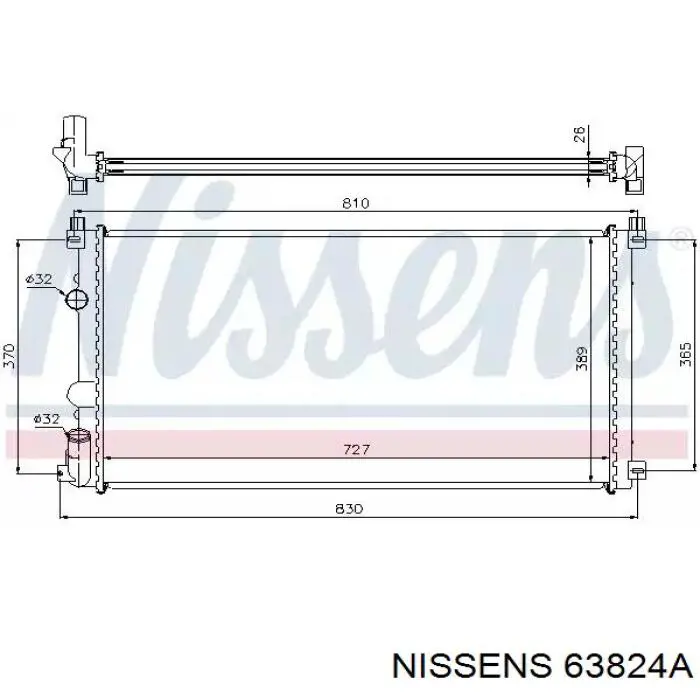 Радиатор 63824A Nissens