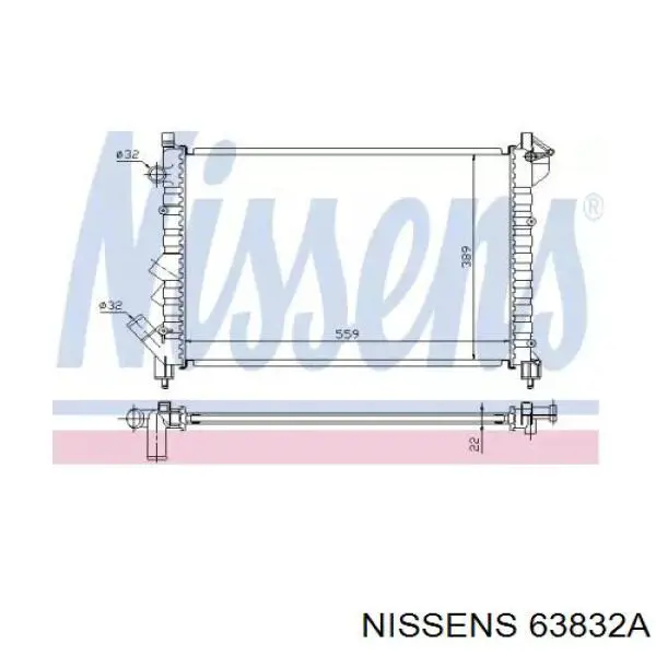 Радиатор 63832A Nissens