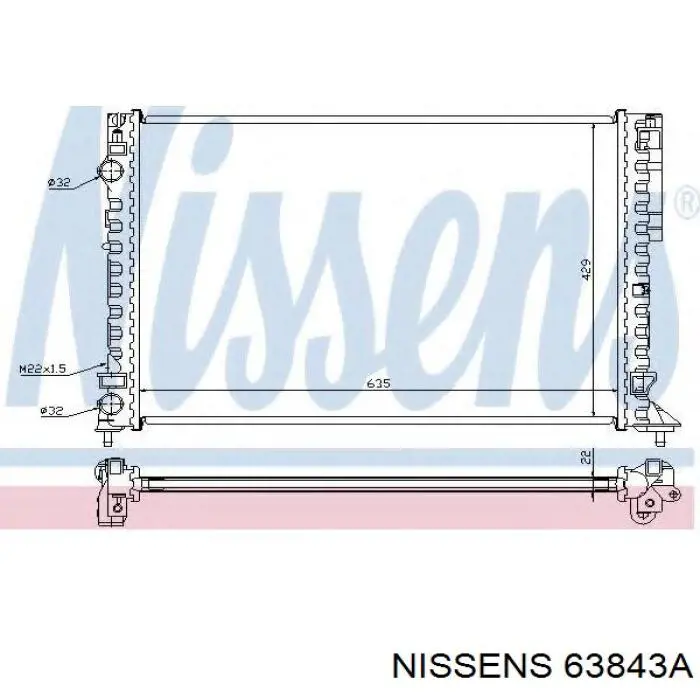 Радиатор 63843A Nissens