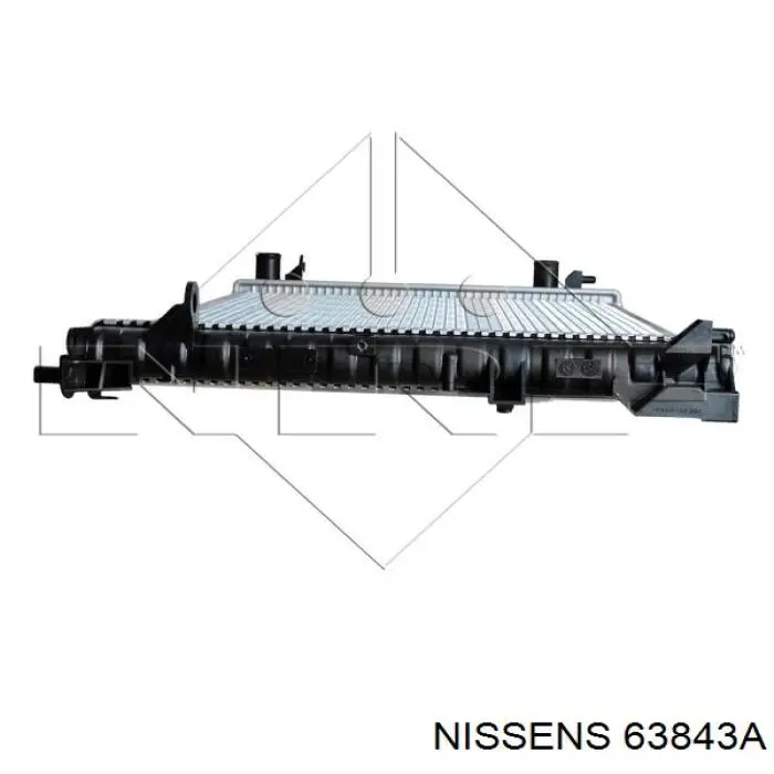 Radiador refrigeración del motor 63843A Nissens