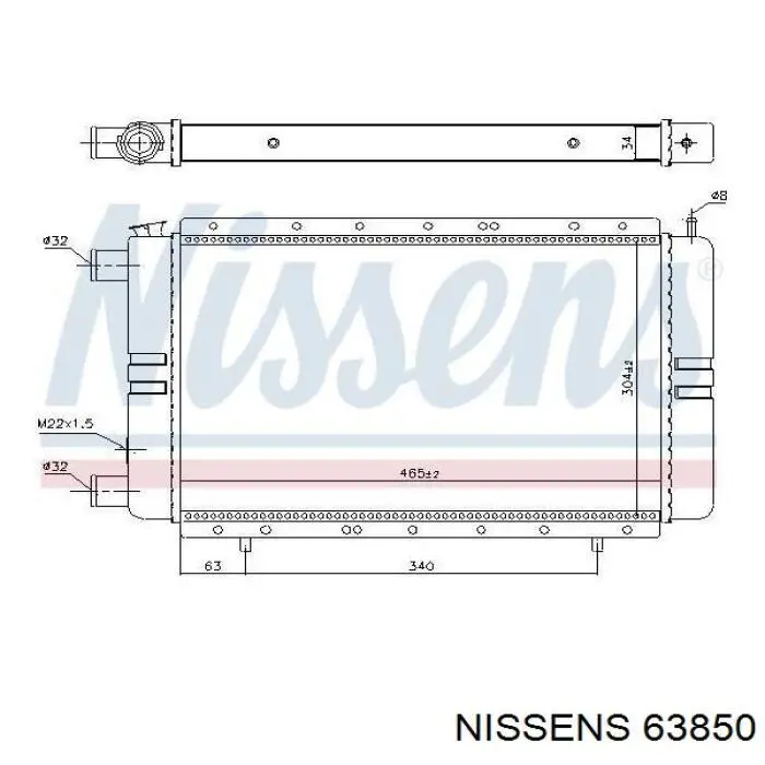 Радиатор 63850 Nissens